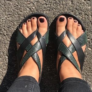 L.A.M.B leather sandals
